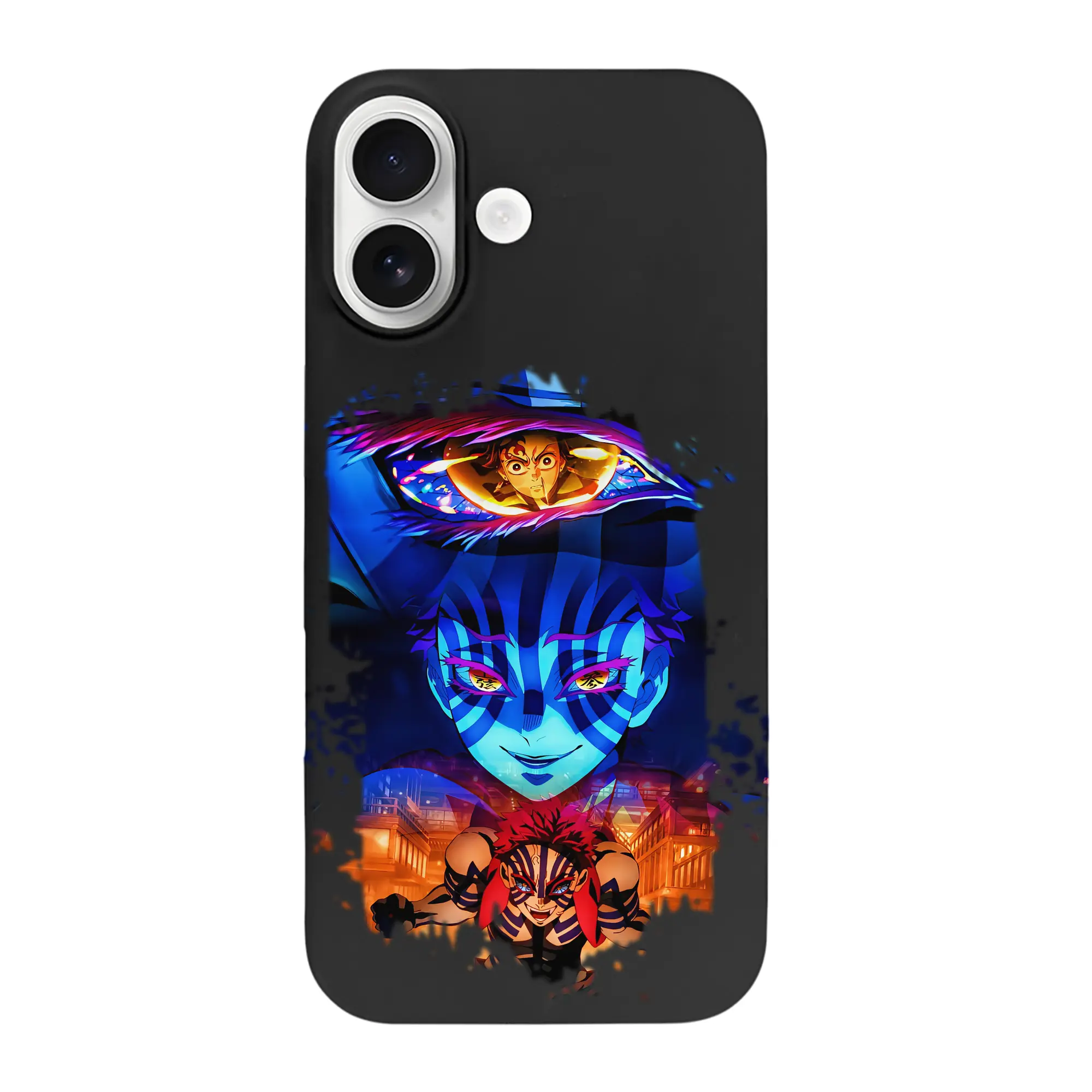 鬼滅の刃 グッズ,猗窩座 - iPhone 17 シリーズ シリコンケース 薄型 耐衝撃 指紋防止 ソフトタッチカバー 精密フィット 傷防止 保護ケース iPhone 17/17 Air/17 Pro/17 Pro Max 対応